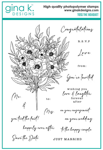 Toss the Bouquet  Stamp Set