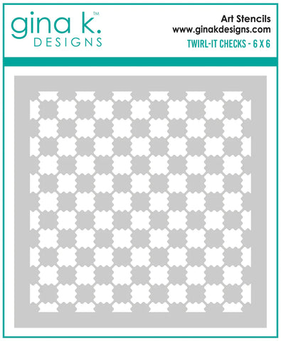 Twirl-it Checks Stencil
