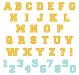 Varsity Letters Alphabet Honey Cuts