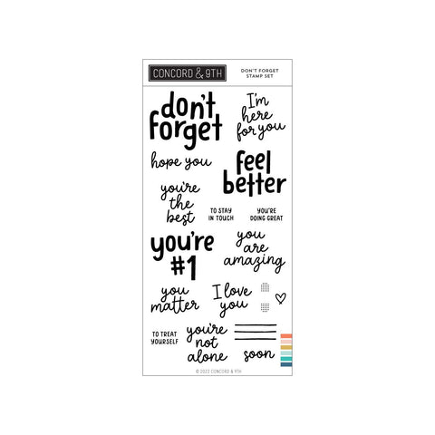 Don't Forget Stamp Set (4 x 8)