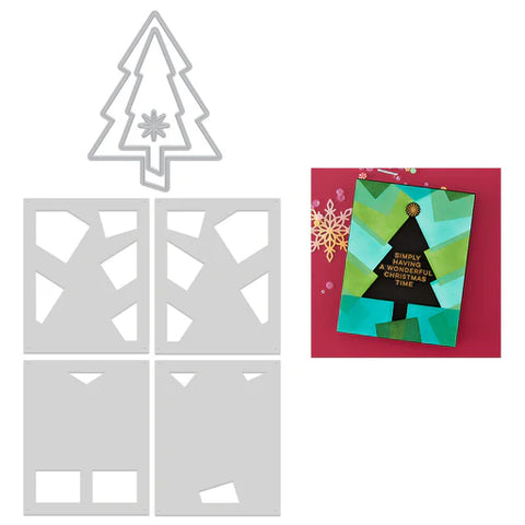 Hero Arts Very Merry Tree Die & Stencil Bundle from the Very Merry Collection
