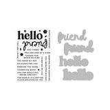 Hero Arts Hello Friend Clear Stamp & Die Bundle