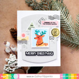 Postage Collage Christmas Stencil
