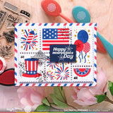 Postage Collage 4th of July Stencil