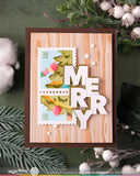 Overlapping Vertical Merry Word Die
