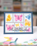 Postage Collage Butterfly Stencil