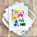 Postage Collage Butterfly Stencil
