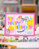 Postage Collage Cupcake Stencil