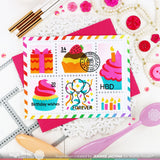 Postage Collage Birthday Stamp Set
