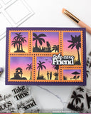 Postage Collage Tropical Sunset Stamp Set