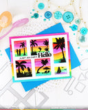 Postage Collage Tropical Sunset Stamp Set