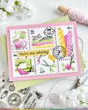 Postage Collage Sew Fun Stencil