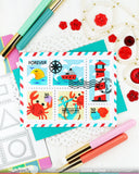 Postage Collage Coastal Stencil