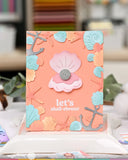 Seashell Frame Coloring Stencil