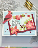 Open Book Poinsettia Stencil