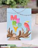 Overlapping Vertical Merry Word Die