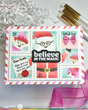 Postage Collage Dear Santa Stencil