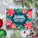 Poinsettia Frame Sentiments Stamp Set