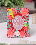 Poinsettia Frame Coloring Stencil