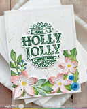 Poinsettia Frame Sentiments Stamp Set