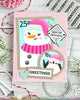 Nesting Postage Collage Let it Snow Stencil
