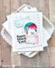 Nesting Postage Collage Let it Snow Stencil