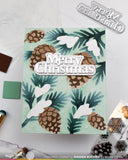 Snowcapped Pinecone Stencil