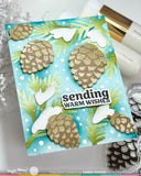Snowcapped Pinecone Stencil