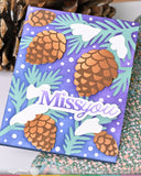 Snowcapped Pinecone Details Stamp Set