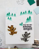 Snow Angel Pup Duo Die-n-stencil