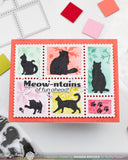 Postage Collage Cat Silhouettes Die