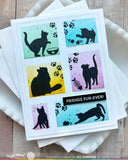 Postage Collage Cat Silhouettes Die