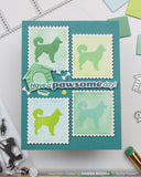 Postage Collage Dog Silhouettes Stamp Set