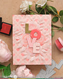 Overlapping Vertical Love Word Die