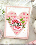 Dashed Lattice Hearts Stencil