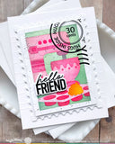 Nesting Postage Collage Baking Fun Stencil