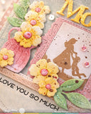 Postage Collage Mom Silhouettes Stamp Set