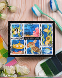Postage Collage Under the Sea Stencil