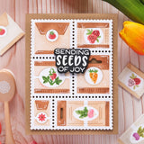 Postage Collage Seeds Stencil