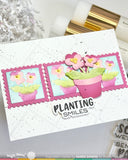 Square Postage - Pansy Stencil