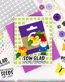 Square Postage - Pansy Stencil