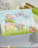 Square Postage - Pansy Stencil