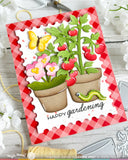 Square Postage - Pansy Stencil