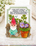 Square Postage - Pansy Stencil