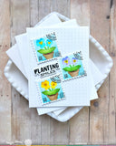 Square Postage - Pansy Stencil