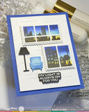 Postage Collage City Sunset Stamp Set