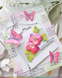 Square Postage - Pansy Stencil