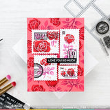 Rose Background Stencil Duo