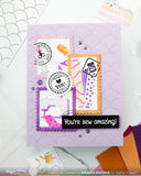 Postage Collage Circle Sentiments Matching Die