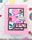 Nesting Postage Collage Peony Stencil